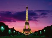 Eiffel Tower at Night, Paris, France